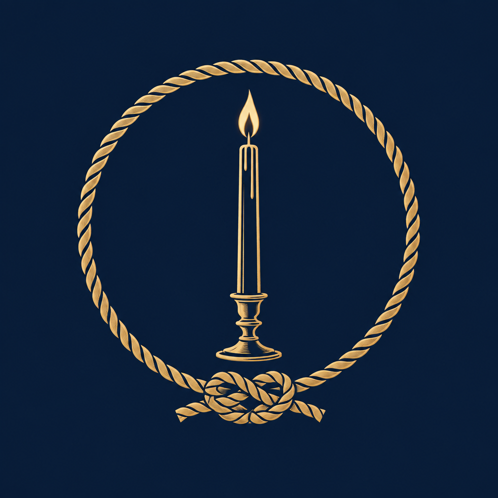 David's Candles mark — a candle within a rope ring